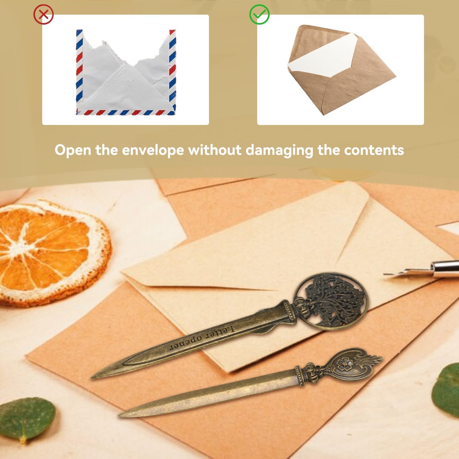 Amazon.com: 4 PCS Letter Opener, Retro Mail Cutter Vintage Metal